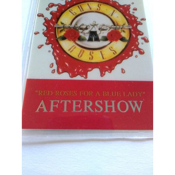Guns N Roses Red Roses For A Blue Lady Silver Text Backstage Pass Original 1991 - Picture 2 of 4